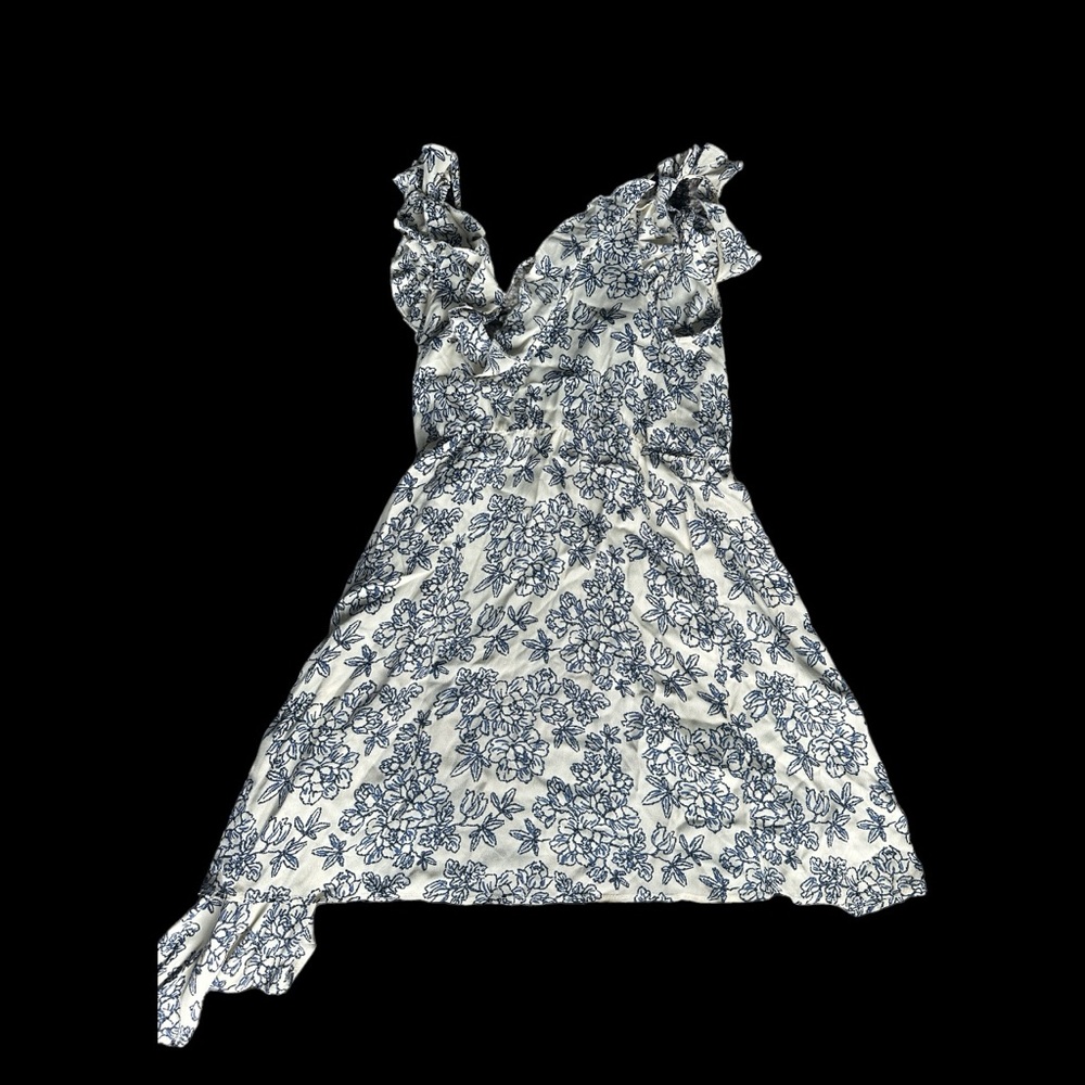 White and Navy dress Top shop size 6